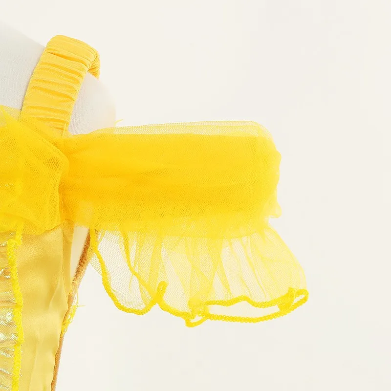 Kostium na Halloween dla dziewczynek kreatywny uroczy bajka Princess Cosplay Belle Dress kostium przebranie dla występ na imprezie