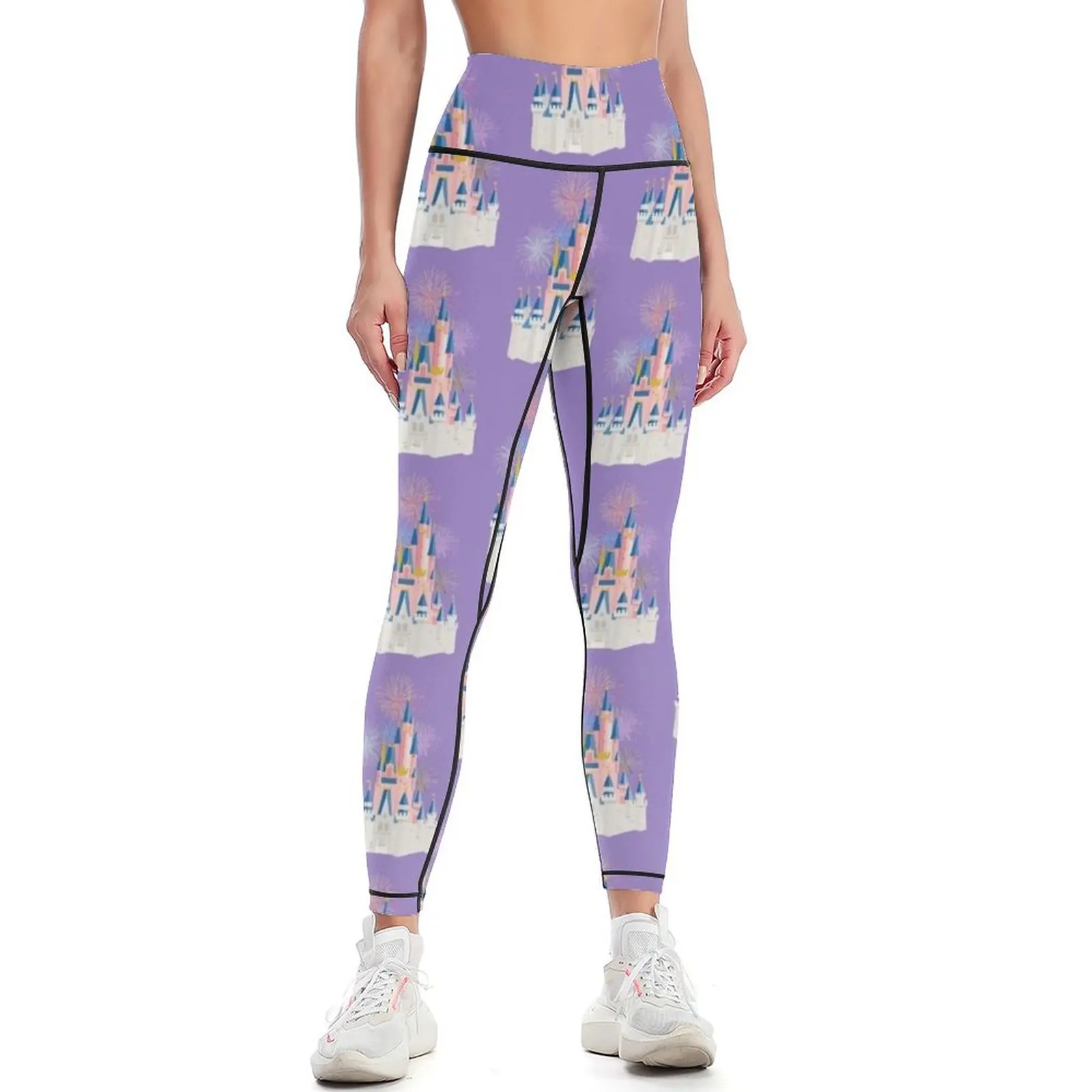 Fairytale Castle Leggings jogging pants Women's push up gym top Womens Leggings