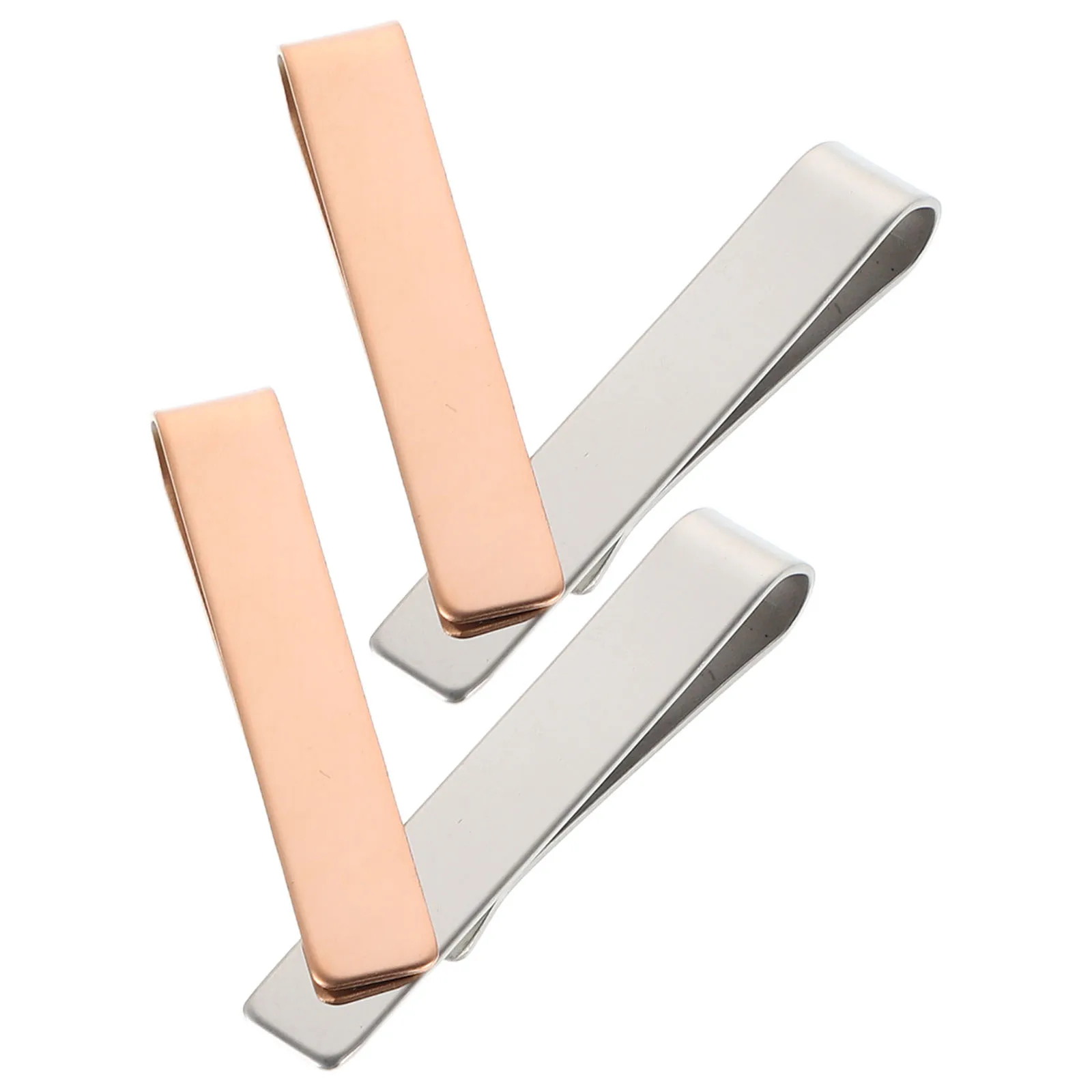 

4Pcs Stainless Steel Tie Clips Elegant Tie Bars for Men Business Formal Wedding Party Secure Hold