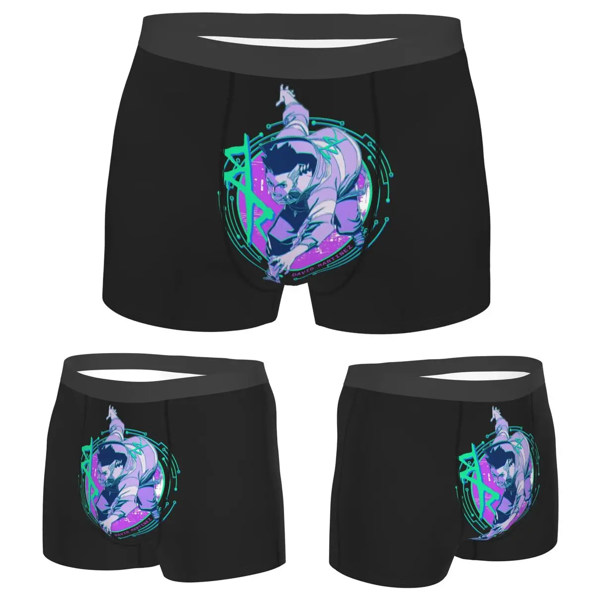 

Boxer Underpants Shorts David Cyberpunk Edgerunners C Panties Male Comfortable Underwear for Homme Man Boyfriend Gifts