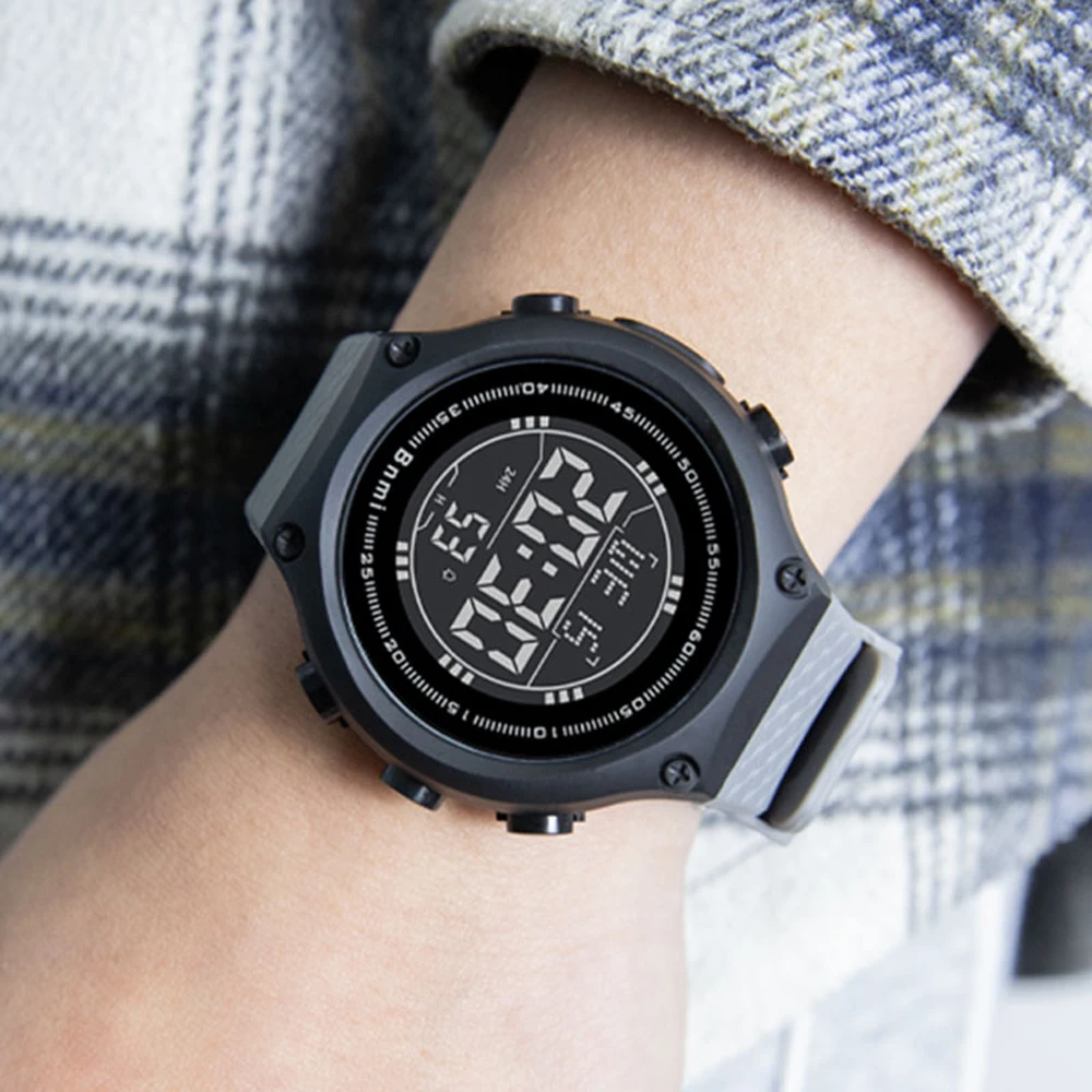 Новые модные мужские спортивные цифровые часы, роскошные уличные водонепроницаемые военные светящиеся электронные часы для мужчин-подростков, студентов