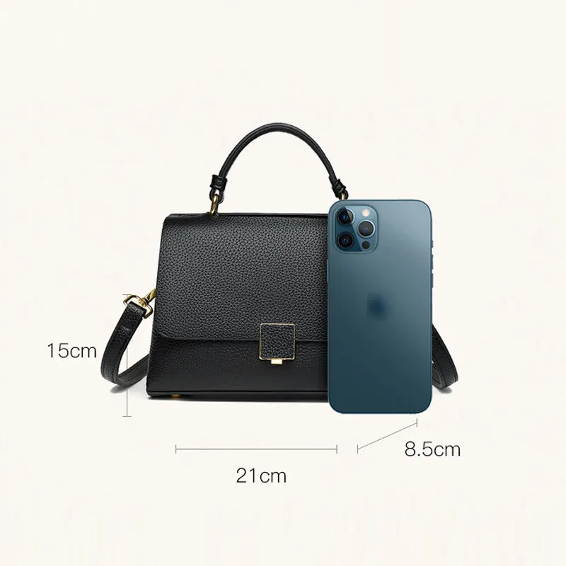 Handbag for Women Genuine Leather Luxury Ladies Brand Messenger Tote Sac Soft Leather Zero Wallet Shoulder Crossbody Bag