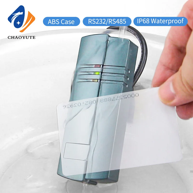Outdoor Waterproof  EM13.56Mhz RF Card Reader ABS Material Anti Metal Interference RS485/RS232 Card Reader Contactless Proximity