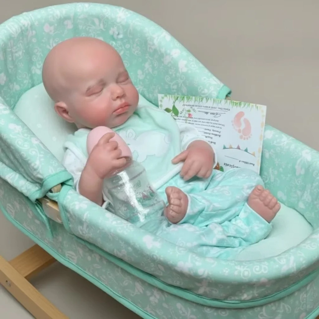 1 PCS/3 Styles Open Mouth & Painted Skin 18Inch bebe reborn de silicona Girl & Boy Doll With Rooted Eyelashes Newborn Dolls image 3