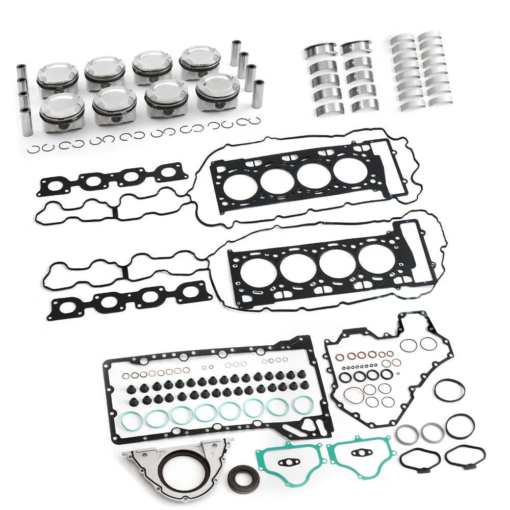 N63B40A N63B44A N63B44B Engine Pistons Gaskets Overhaul Kit For BMW 550i 650i 750i X5 X6 F01 F02 F06 F10 F11 F12 4.4L