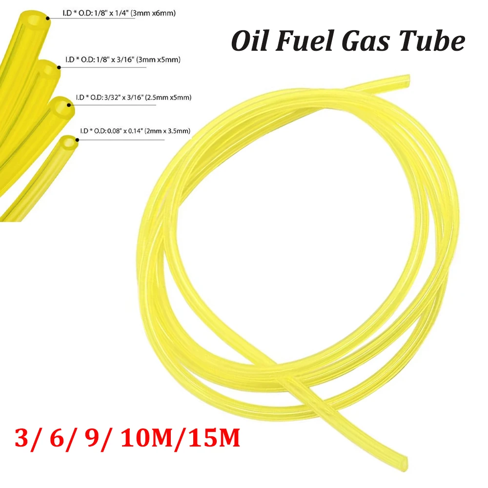 3M 6M 9M 10M 15M Tygon Petrol Oil Fuel Gas Tube HoseLine Pipe Hose IDxOD 3mmx6mm