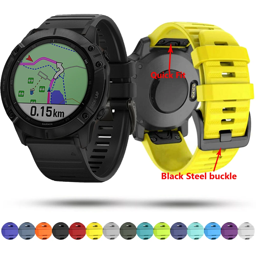Pulseira de silicone para garmin epix gen 2 precursor 955 945 abordagem s60 s62 instinto descida g1 smartwatch banda pulseira