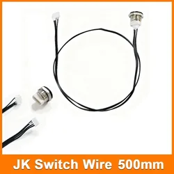 500mm JIKONG BMS Switch Wire with Metal Power Push Button Switch On-off Wire Harness Power Port Mini Waterproof Round Switch