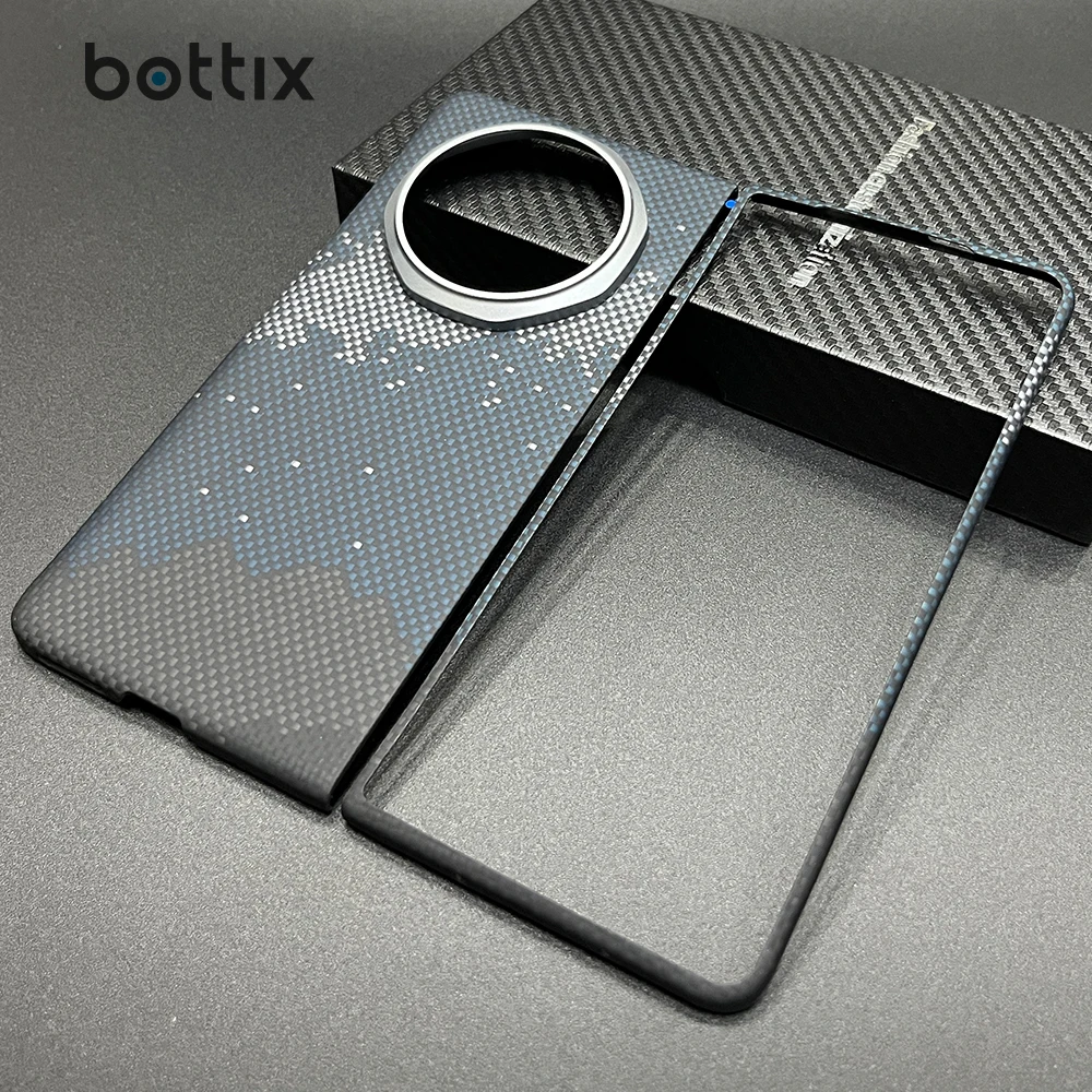 

bottix Magnetic Carbon Fiber Case for Honor Magic V5 Cover Anti-Fingerprint Hard Aramid Shockproof Back Compatible with MagSafe