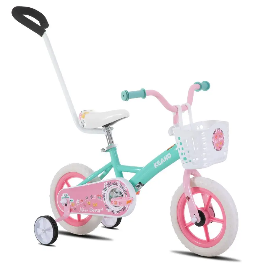 

Voyager 10 12 Inch Kids Bike for Boys and Girls Ages 14 Years, Toddler Bike with Training Wheels amp Basket, Detachable Parent P
