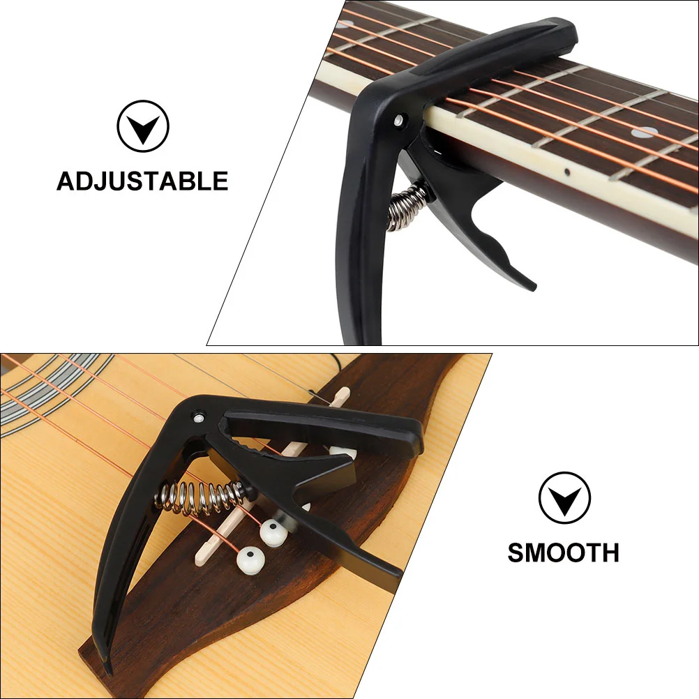 Capo Acoustic Guitar Accessories for Electric Ukulele Accessory Black Tuner Clip Man