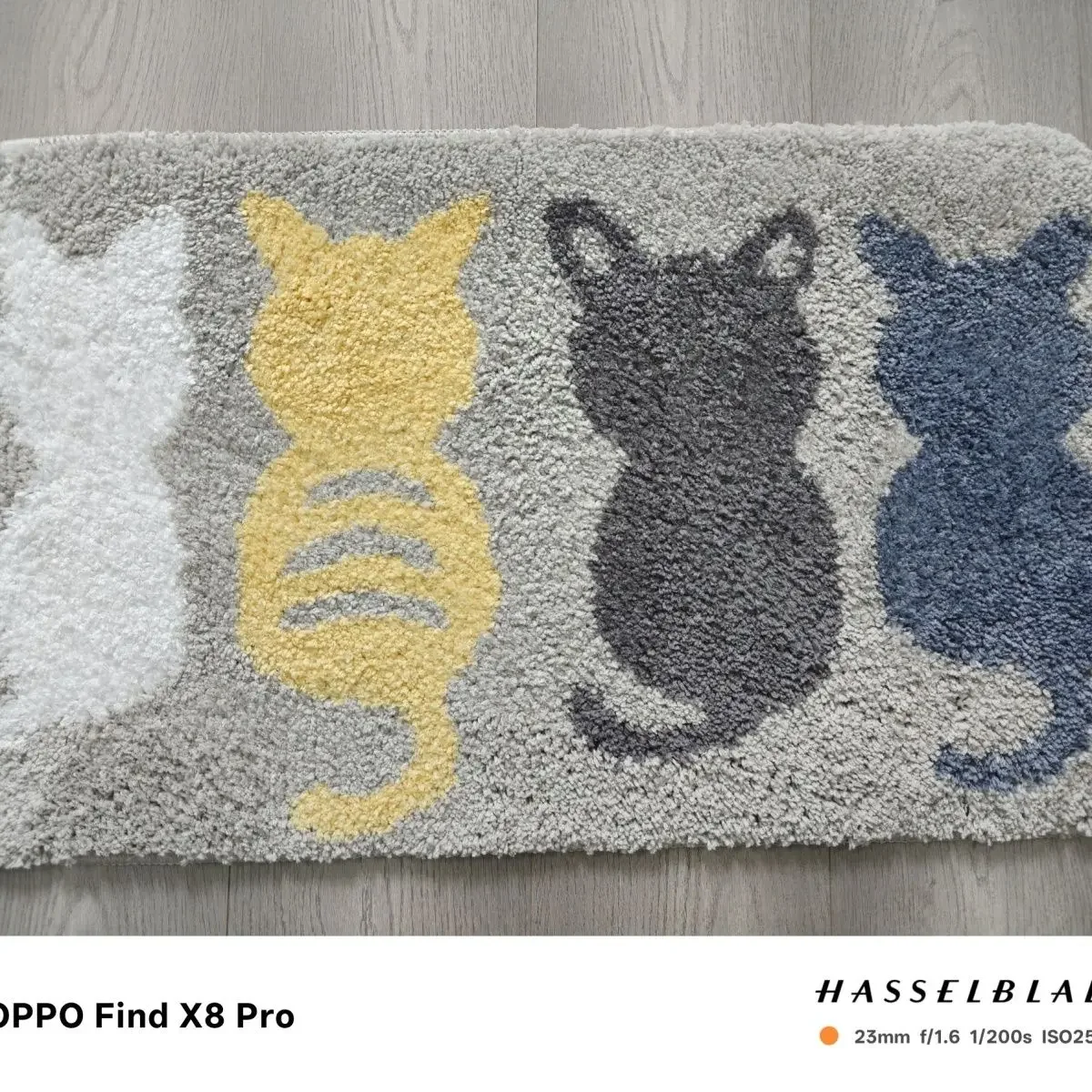 Cute Cat Plush Thick Bathroom Mat Anti Slip Stain Resistant Can Be Machine Washable Small Carpet Door Cushion Rug Decorating