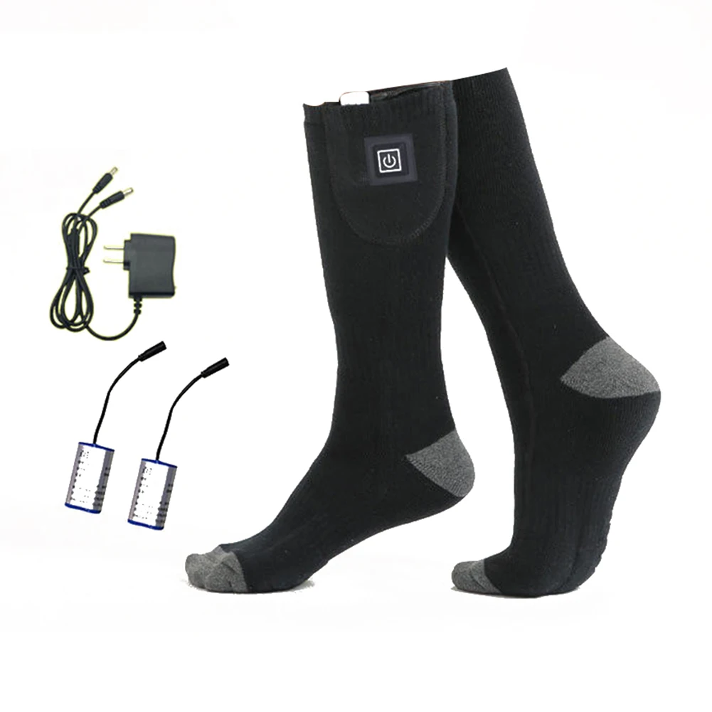 Electric Heating Socks Fast Heating Winter Warm Thermal Socks Battery Powered Cold-Proof Skiing Sock for Cycling Camping Skating