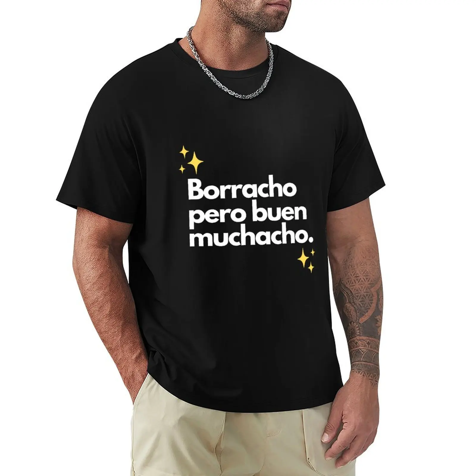 Футболка Borracho Pero Buen Muchacho, базовая однотонная футболка на все сезоны