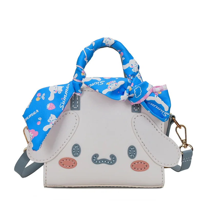 Fai da te Cartoon Sanrio Cinnamoroll borsa fai da te Kuromi Melody borsa tessuta da ragazza fatta a mano borsa a tracolla in materiale autofatto con regalo di corso