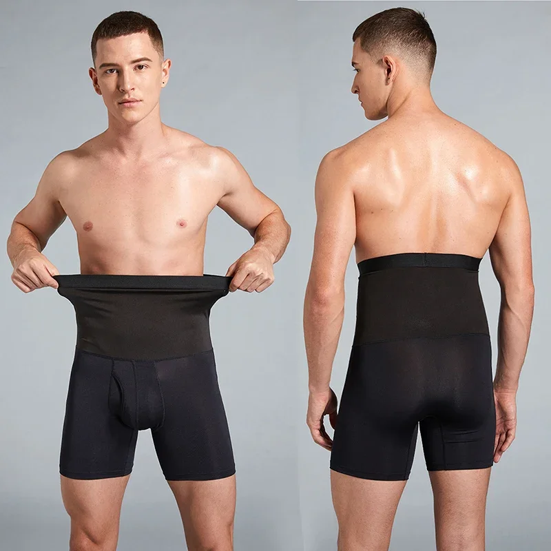 NEW Sweat Sauna Shorts Men\'s Fat Burning Waist Trainer High Waist Fitness Running Sports Underwear Slimming Pants Body Shapewear