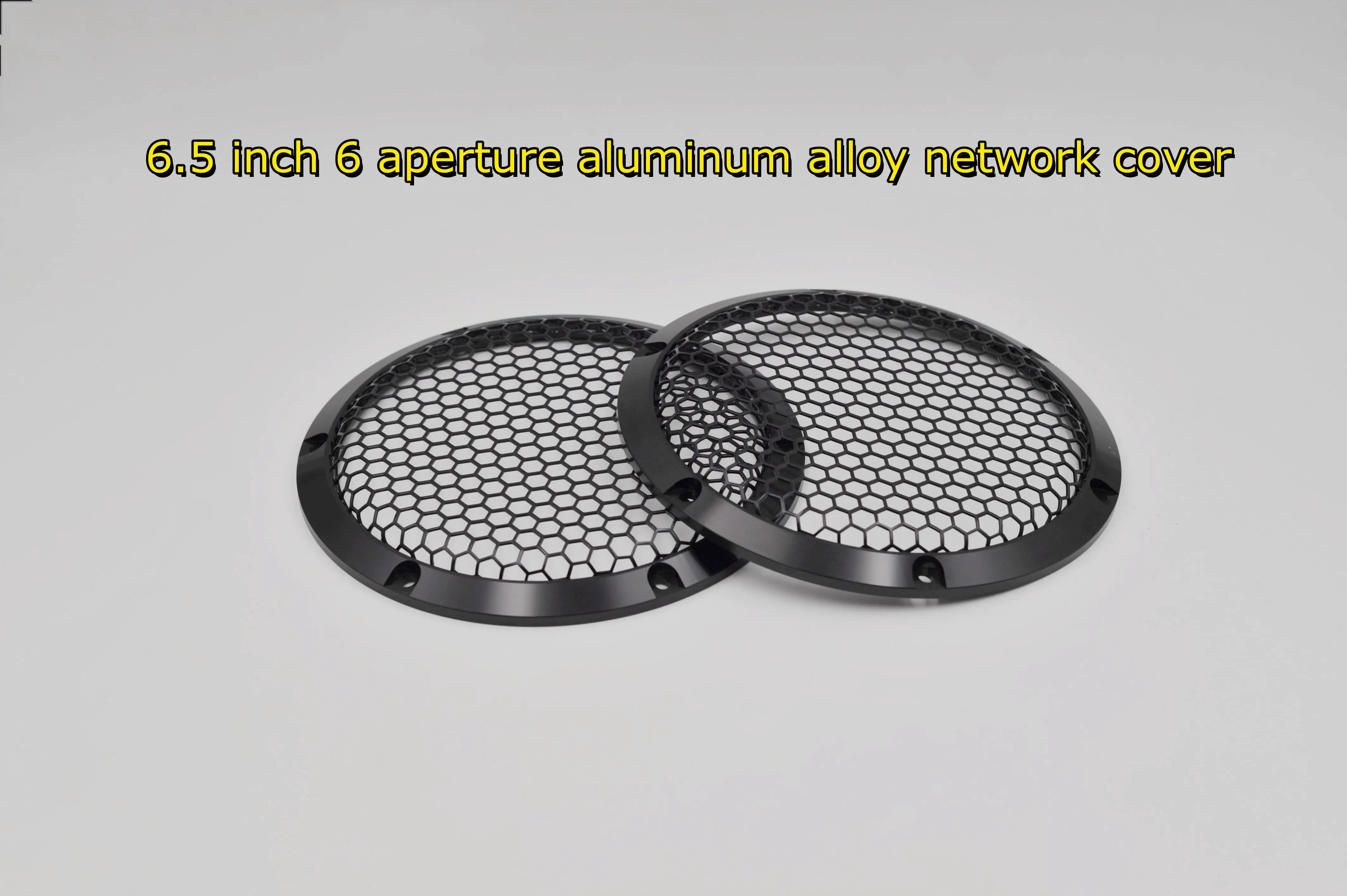 2PCS Diy 6.5-inch 6 hole bit car stereo mezzo speaker grille net housing aluminum subwoofer net speaker metal protective cover