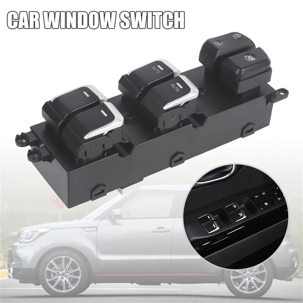 

For Kia Soul 2014-2019 Left Driver Window Switch Control Assembly Black Plastic 93570 B2130CA Exact OEM Fit Replacement