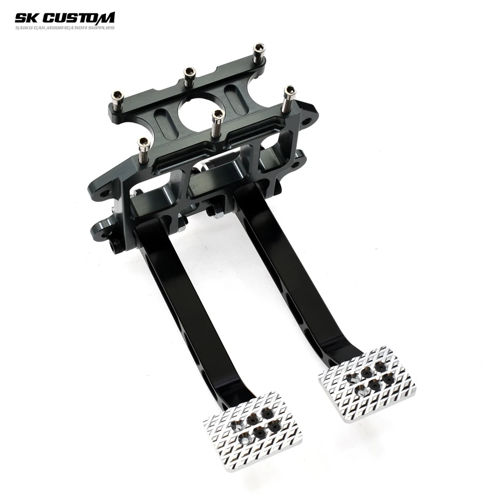 Universal Combined Pedal Racing Parts Reverse Mount Swing Short Clutch Dual Aluminium Brake Pedal Auto Forged aluminum alloy