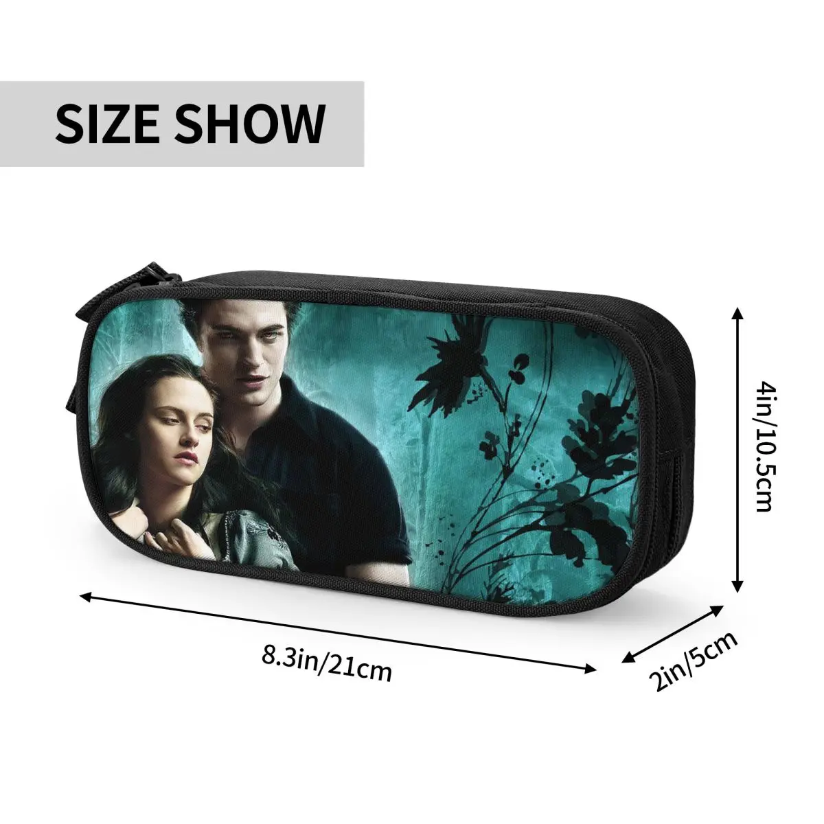 Edward Bella Vampire Pencil Cases Fun The Twilight Saga Movie Pen Holder Bags Student Large Storage Office Gift Pencil Box