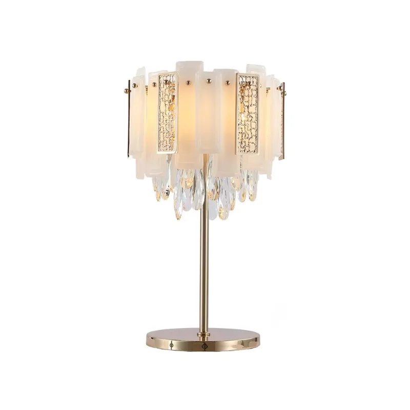 

Modern round crystal lamp living room lamp home decoration luxury bedroom home glass table lamp