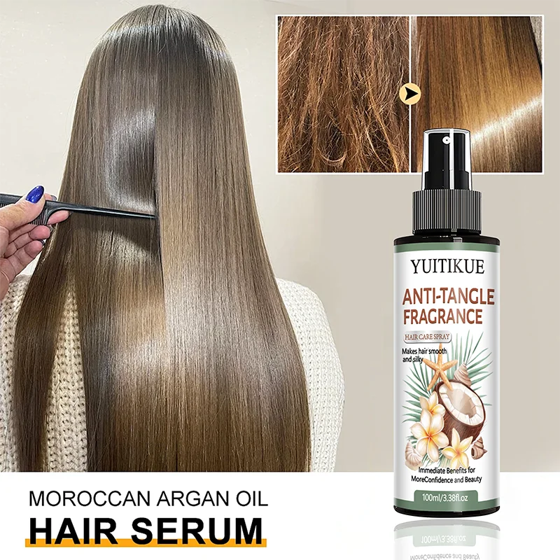 YUITIKUE Coconut Argan Oil Hair Care Spray - Detangle, Moisturize & Add Shine to All Hair Types