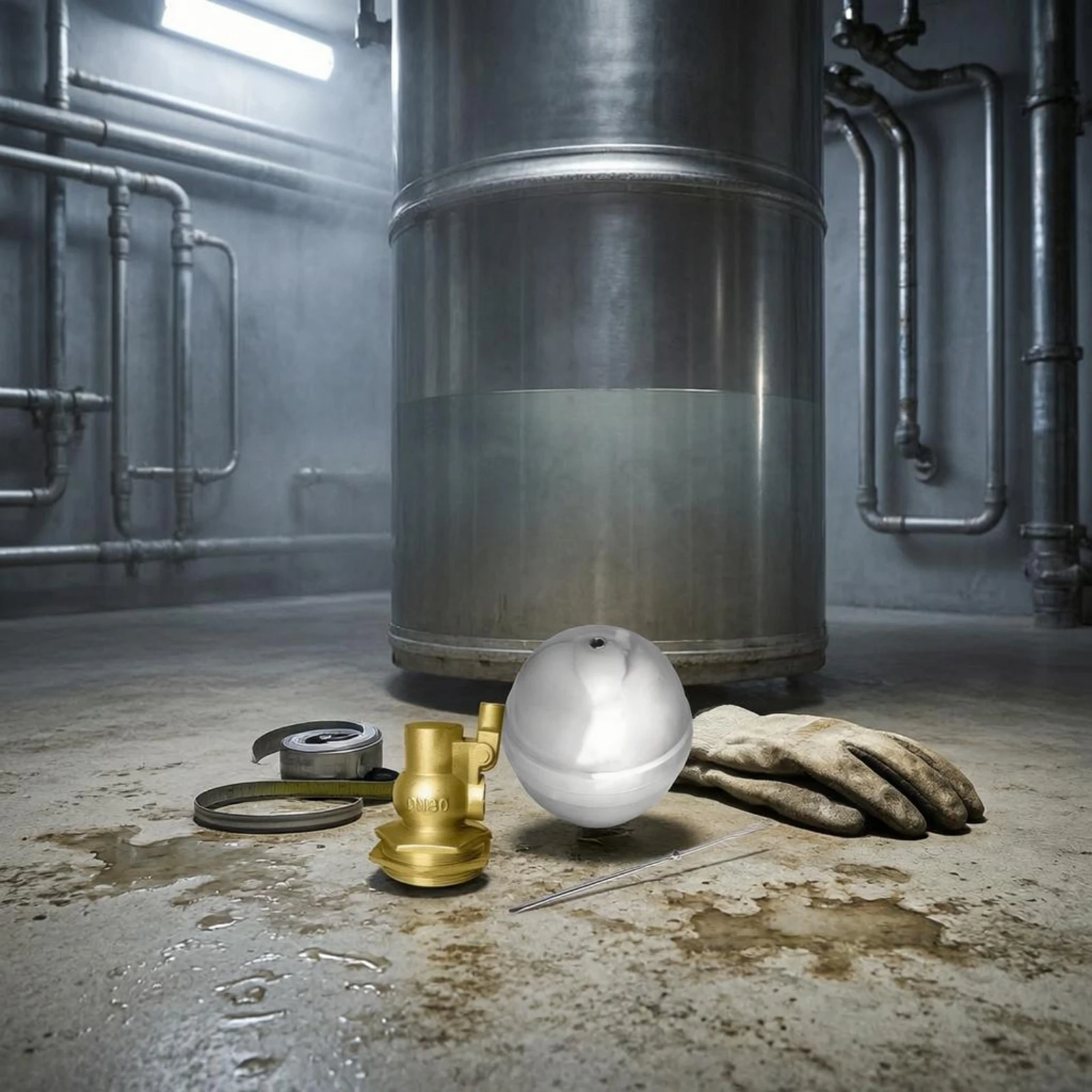Buoyant Ball Valve Corrosion-Resistant Inline Buoyant Valve Plumbing Hardware Rust Resistance