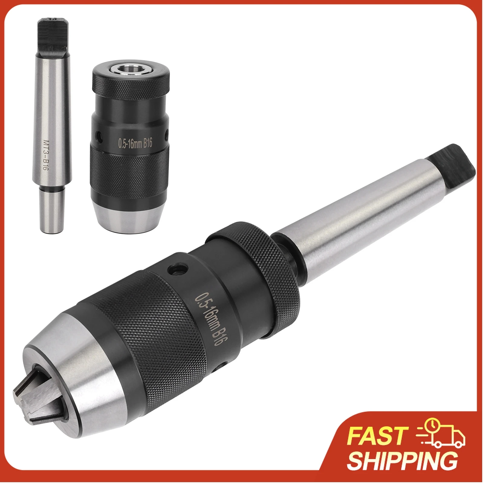 

MT3‑B16 Keyless Drill Chuck 0.5‑16mm Clamping Range Morse Taper 3 High quality Quick Release Chuck for Column Drilling Machine