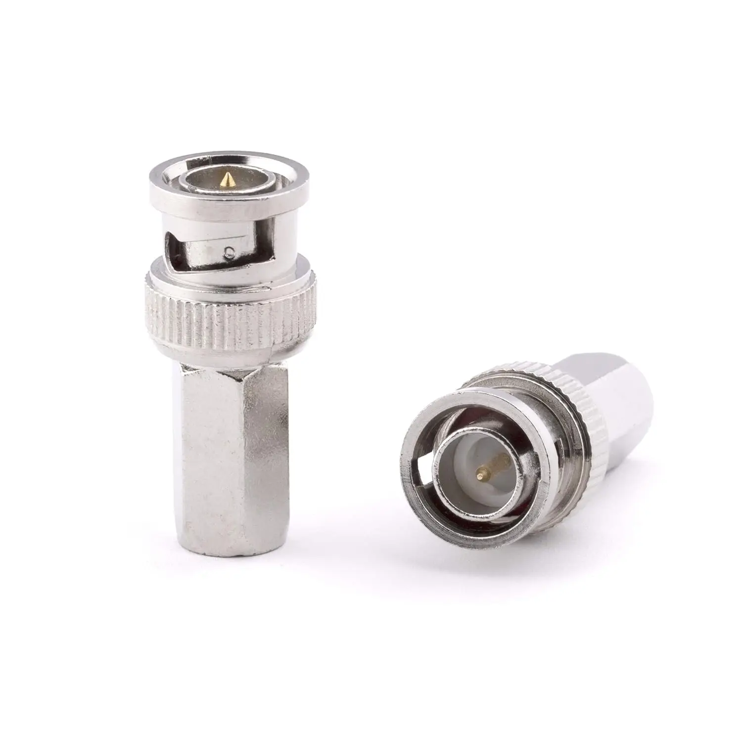 5PCS RG6 BNC Male Screw-On Connector | Twist-On Coax End Plug for CCTV SDI HD-SDI Camera | No Solder Needed