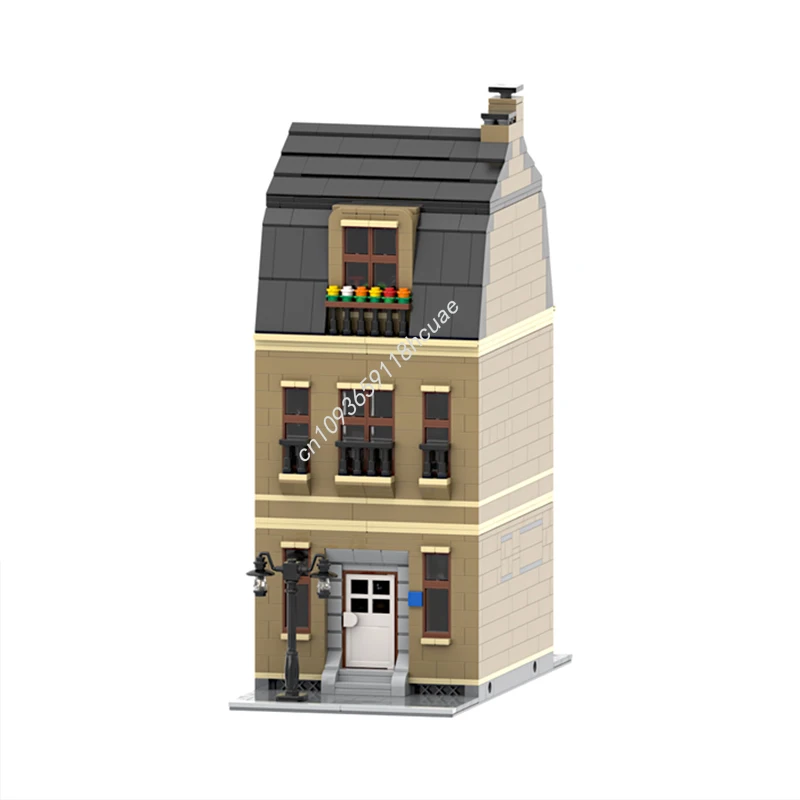 1423 Uds. MOC casa residencial antigua bloques de construcción Modular juguetes educativos artesanales DIY niños ladrillo regalos creativos de Navidad