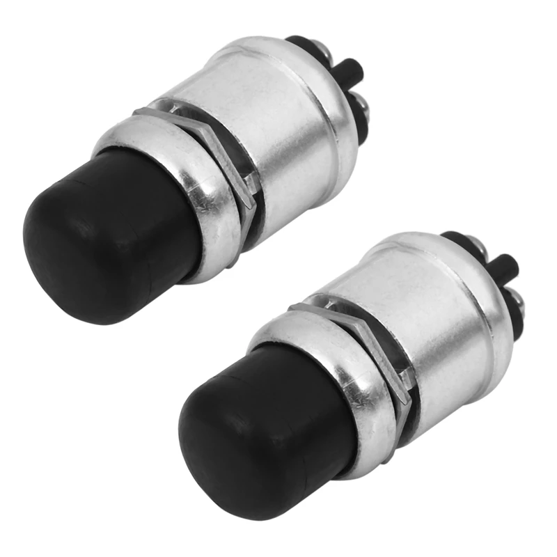 2X Heavy Duty Waterproof Car Boat Horn Engine Start Momentary Switch Push Button