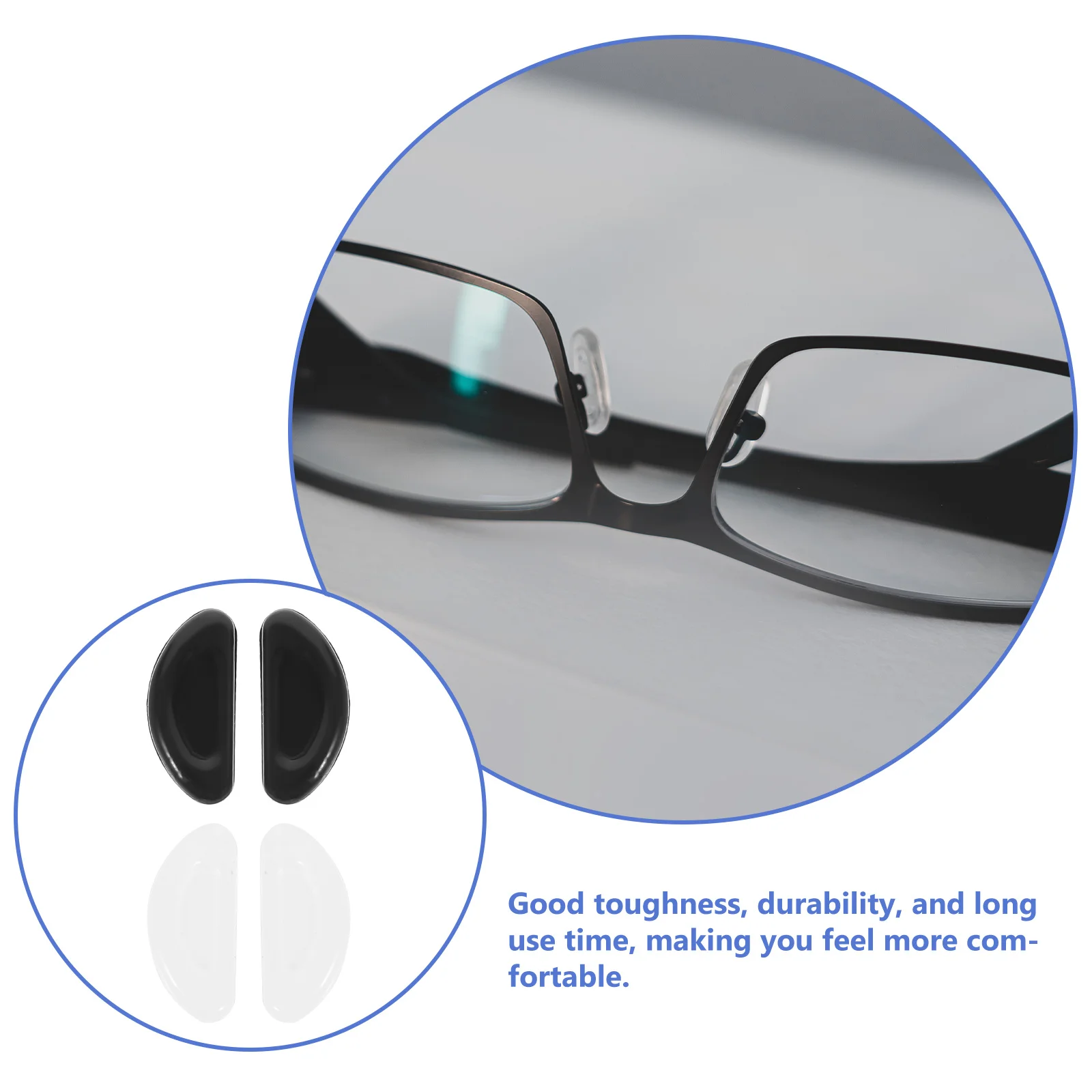 

Eyeglasses Nose Pads Silicone Non-Slip Air Chamber Replacement For Glasses Accessories High Frame