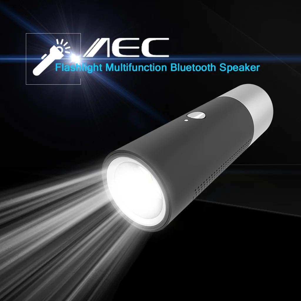 

Cycling Flashlight Bluetooth Speaker Wireless TF Card Mini Waterproof Portable Metal Stereo Speaker 3W for Sports Outdoor Riding