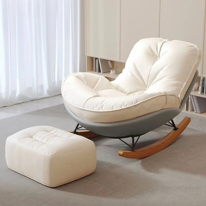 

Simple penguin rocking chair recliner balcony sofa home leisure chair living room light luxury honeycomb lazy leisure rocking