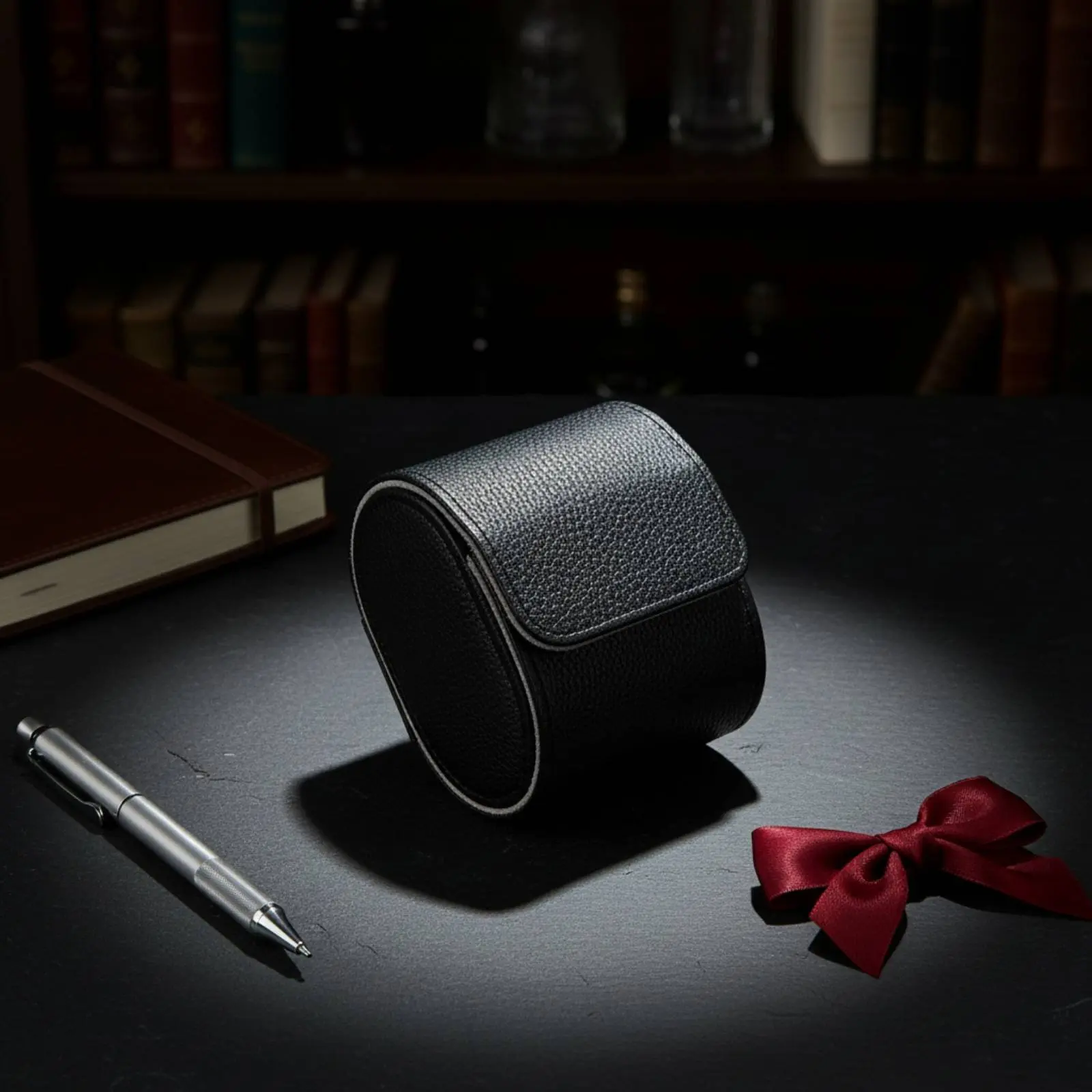 

Футляр для часов из искусственной кожи с защитой от царапин, для одного часа, органайзер для аксессуаров, роскошный, с подкладкой, элегантный дизайн