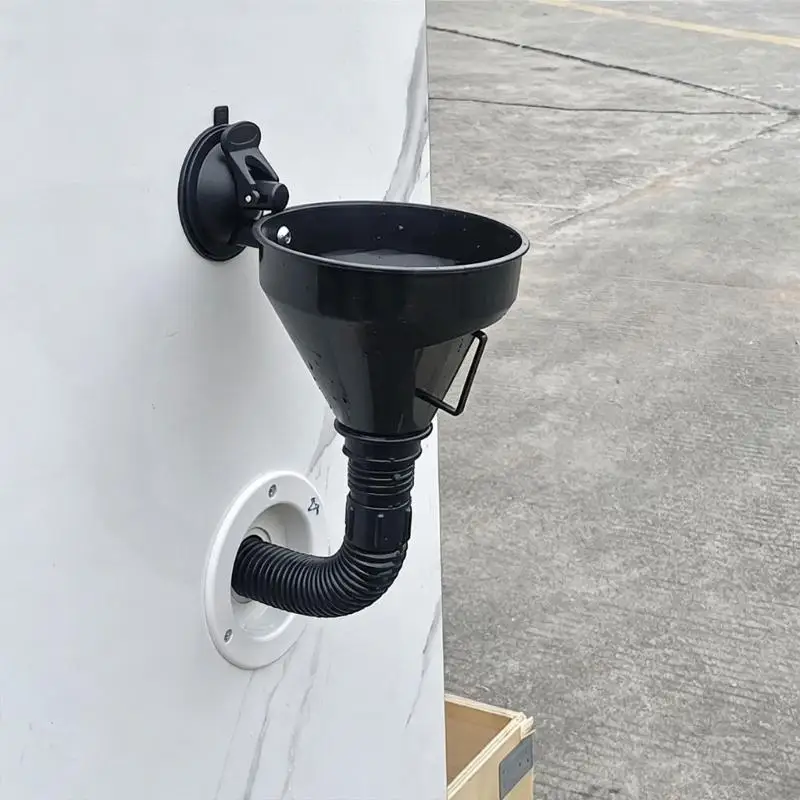 M76E Wassereinfülltrichter mit Saugnapfhalterung, Wellschlauch und Weithalsdesign für Nachfüllungen in Wohnmobilen und – Detail 7