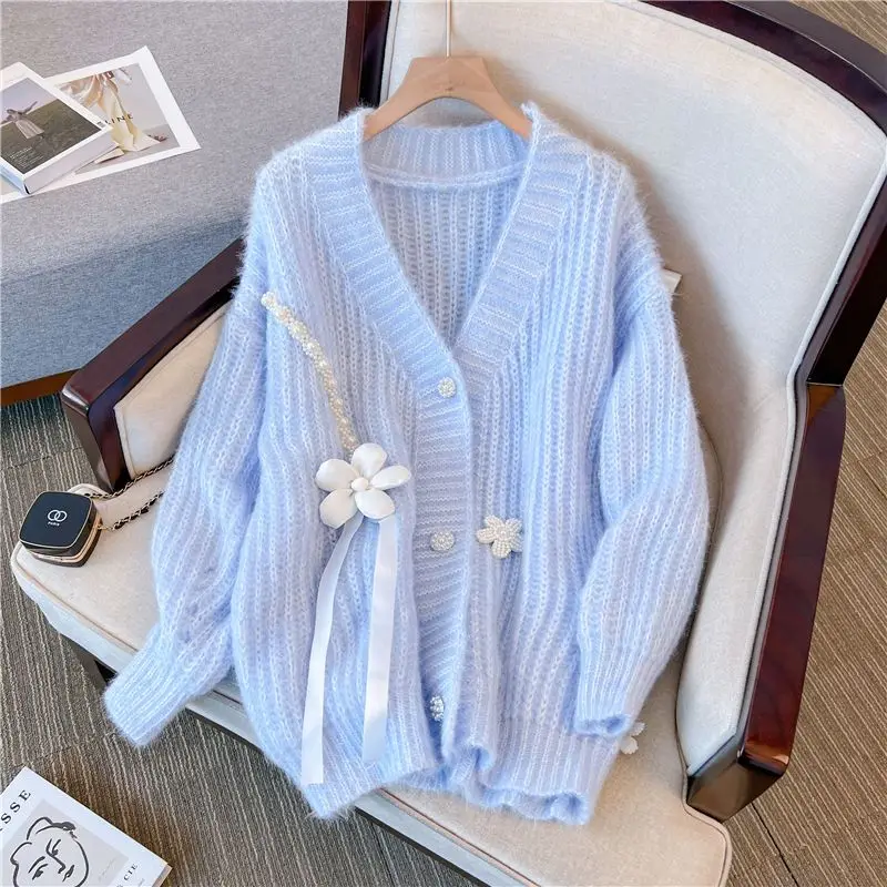 

Свитера Джемперы Кардиганы Женская альтернативная льняная ткань Спортивная консервативная свободная зимняя виноградная лоза в коттеджном стиле Прохладный многоцветный легкий вес