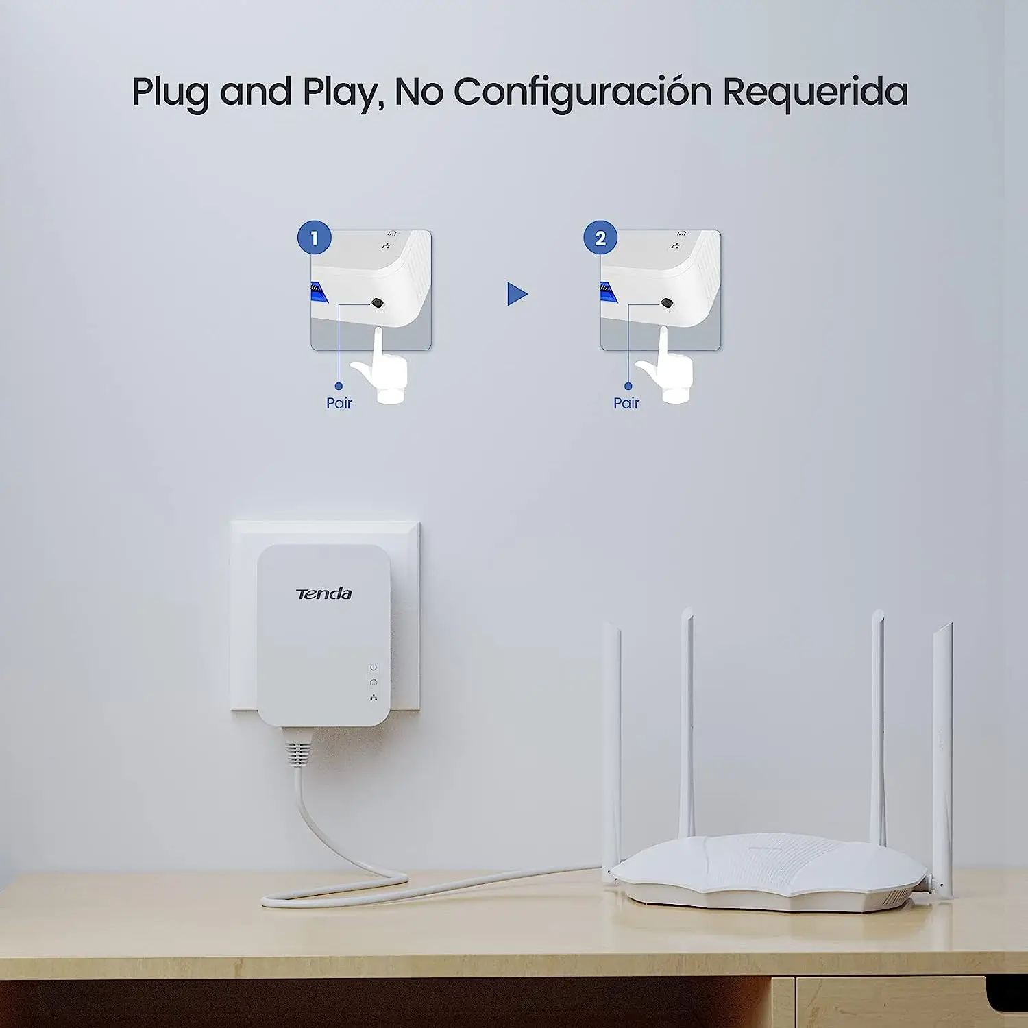 Tenda PH3 Powerline Starter Kit AV1000 adattatore Ethernet porta Gigabit Plug & Play per Smart TV connessione cablata per giochi Online