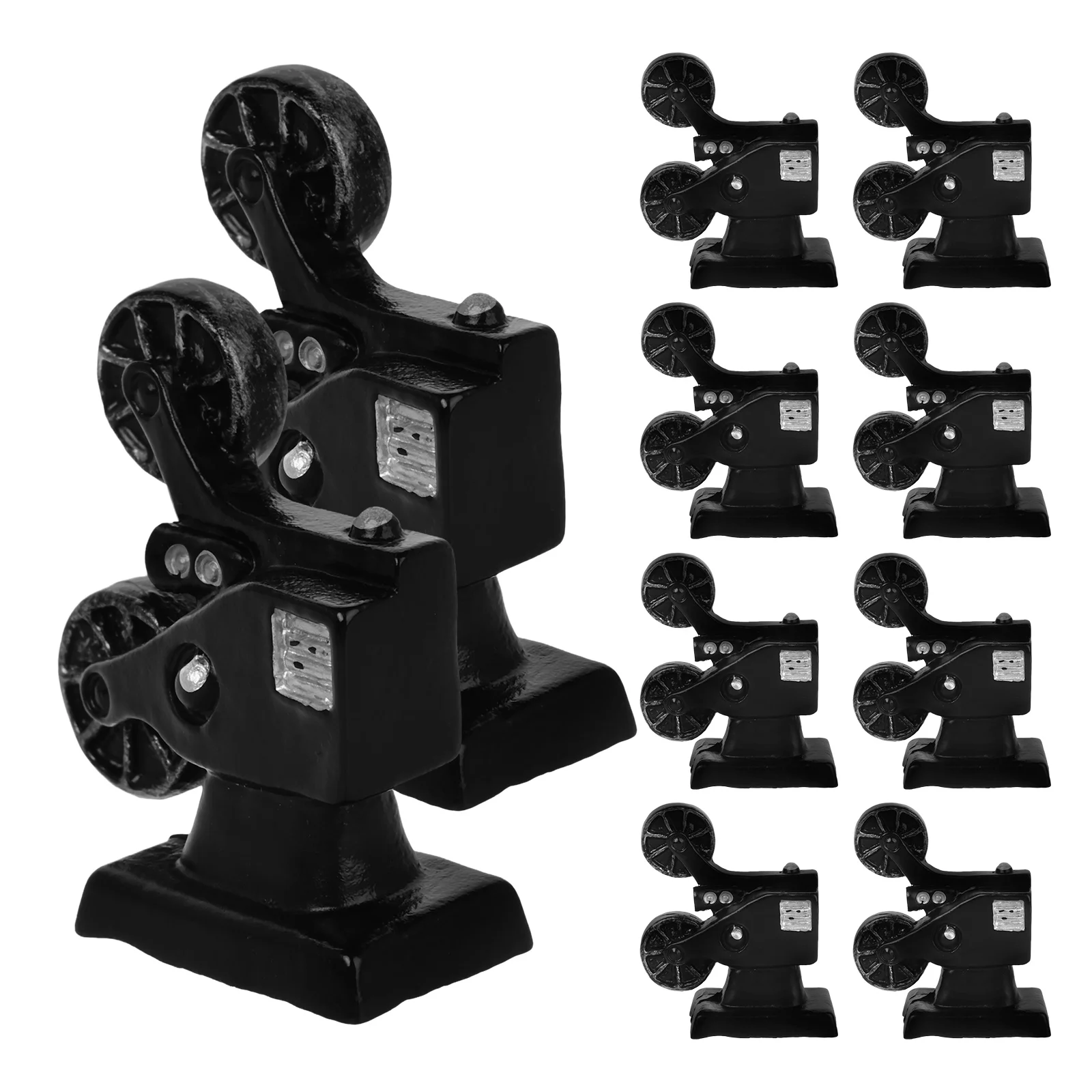 

10 Pcs Movie Projector Ornaments Mini Resin Figurines Miniatures Toys Lifelike Modeling Prop Statue Vintage Decor