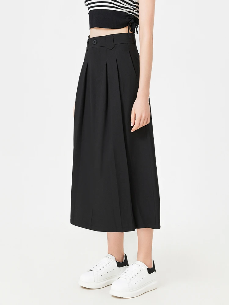 

Joseph Abboud Mid-Length A-Line Pleated Skirt Women's f Skirt Sli Busin Commute Polyester Spandex Blend