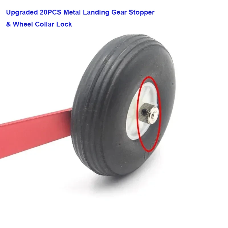 

Металлический стопор шасси премиум-класса, 20 шт., набор замков для воротника колеса (1,6–6,1 мм), многоразмерные аксессуары для радиоуправляемых самолетов для дронов с неподвижным крылом