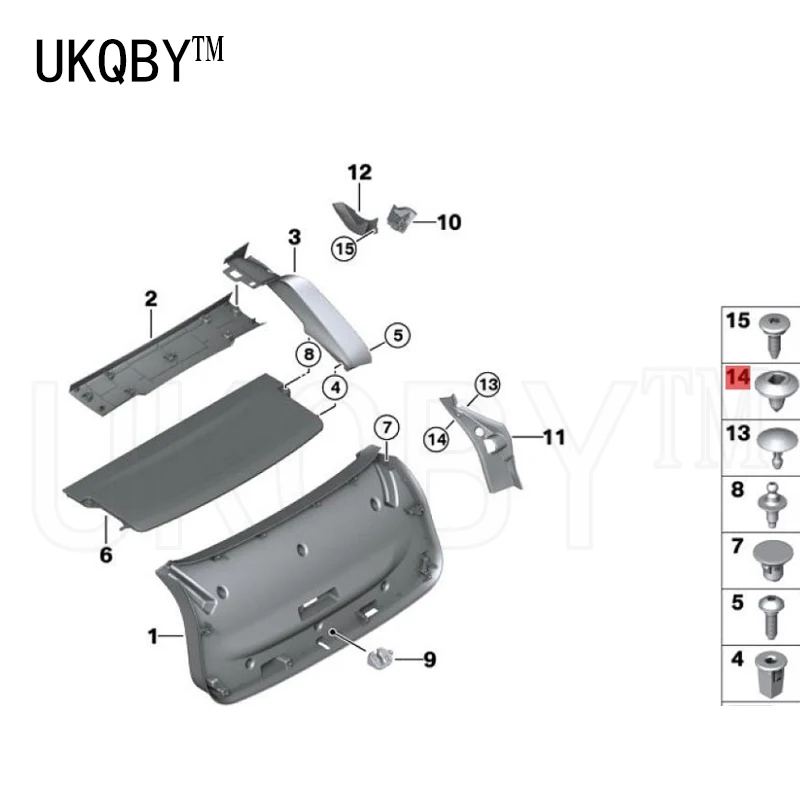 Lower part of clamp 5 6system E60 E63 E64 F01 51717154239