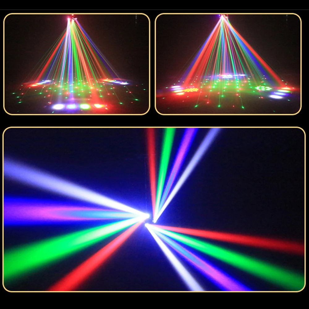 أضواء حفلات الديسكو مع التحكم الصوتي DJ جهاز عرض ليزر داخلي DMX الإضاءة نادي الرقص الديناميكي والعطلات 2025 الأحدث #5
