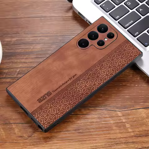 3D Embossing Case for Samsung Galaxy S25 edge S24 S23 S22 S21 Ultra Plus S20 FE Cover Soft Matte Leather Camera Protect Shell