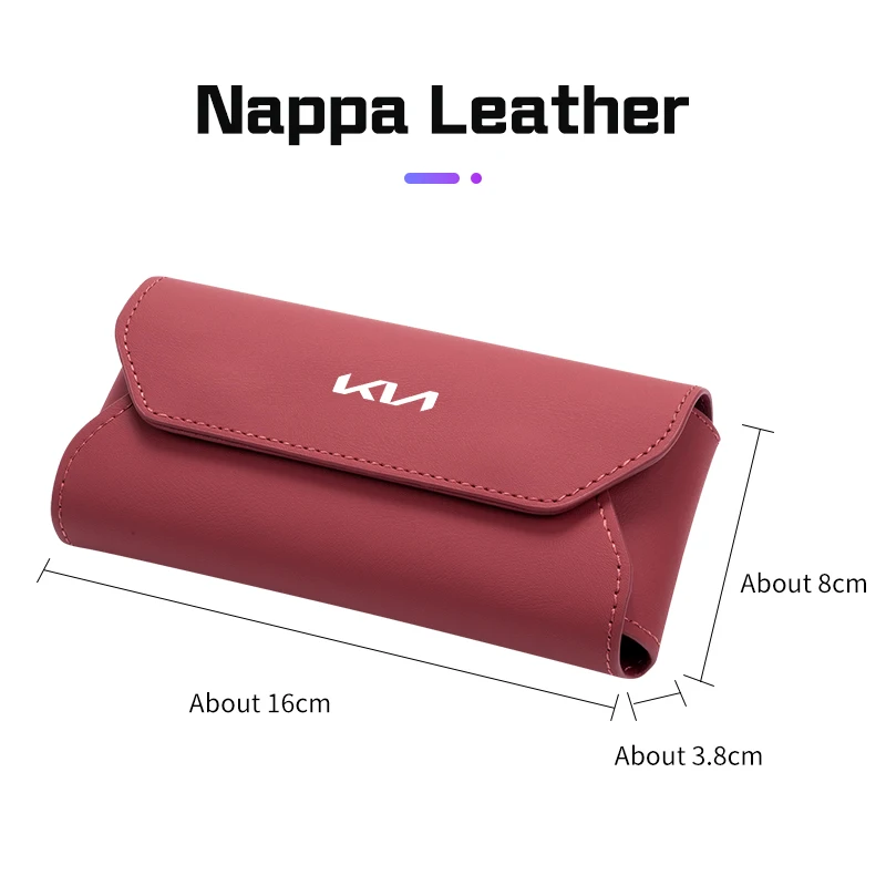 Car Sunglasses Box Accessories For KIA K2 K3 K5 K8 portage Stinger GT line Sorento Ceed CD Cerato Car Visor Glasses Case Storage