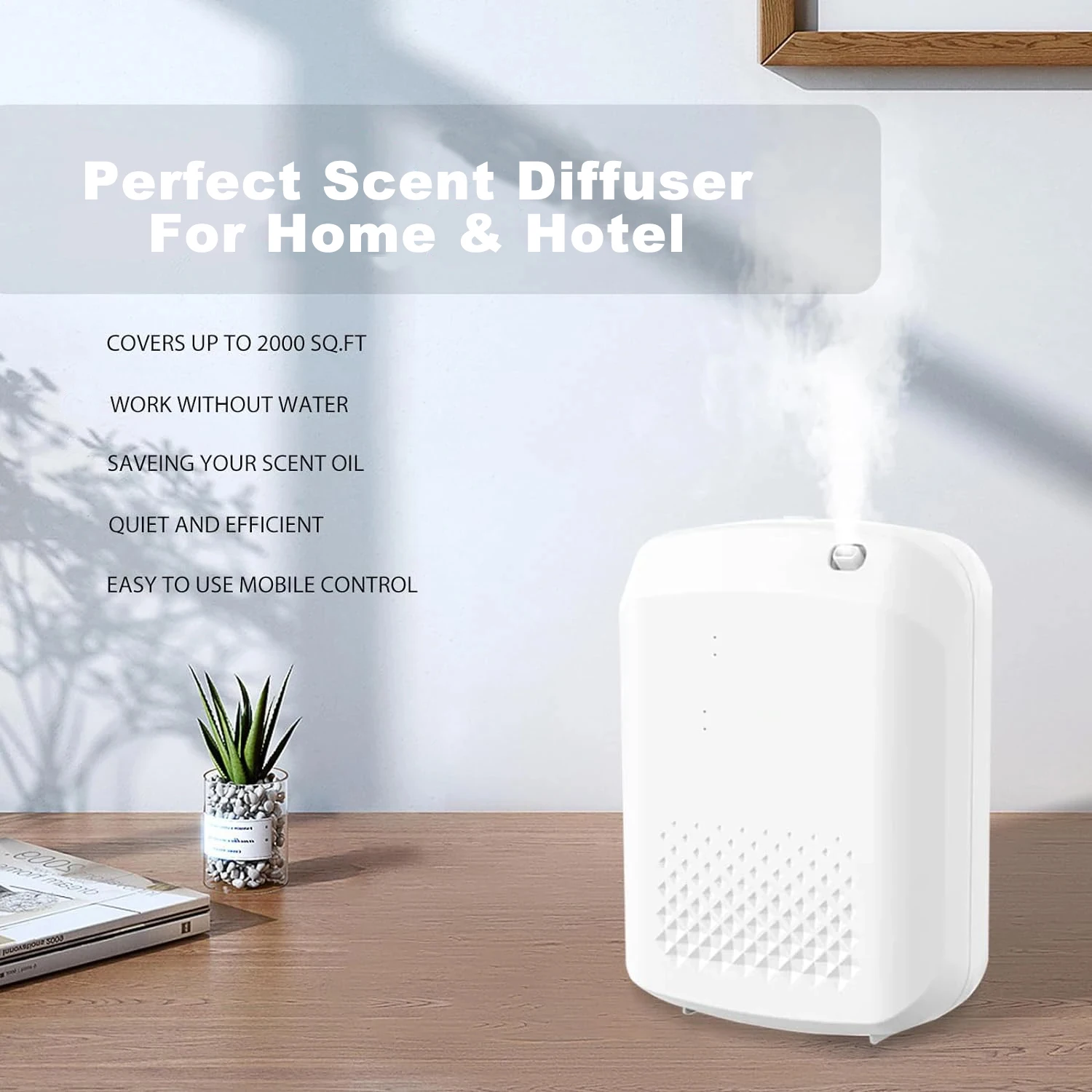 Fragrance Diffuser Waterless Essential Oil Aromatherapy Bluetooth 400ML Intelligent Fragrance Hotel Home Freshener