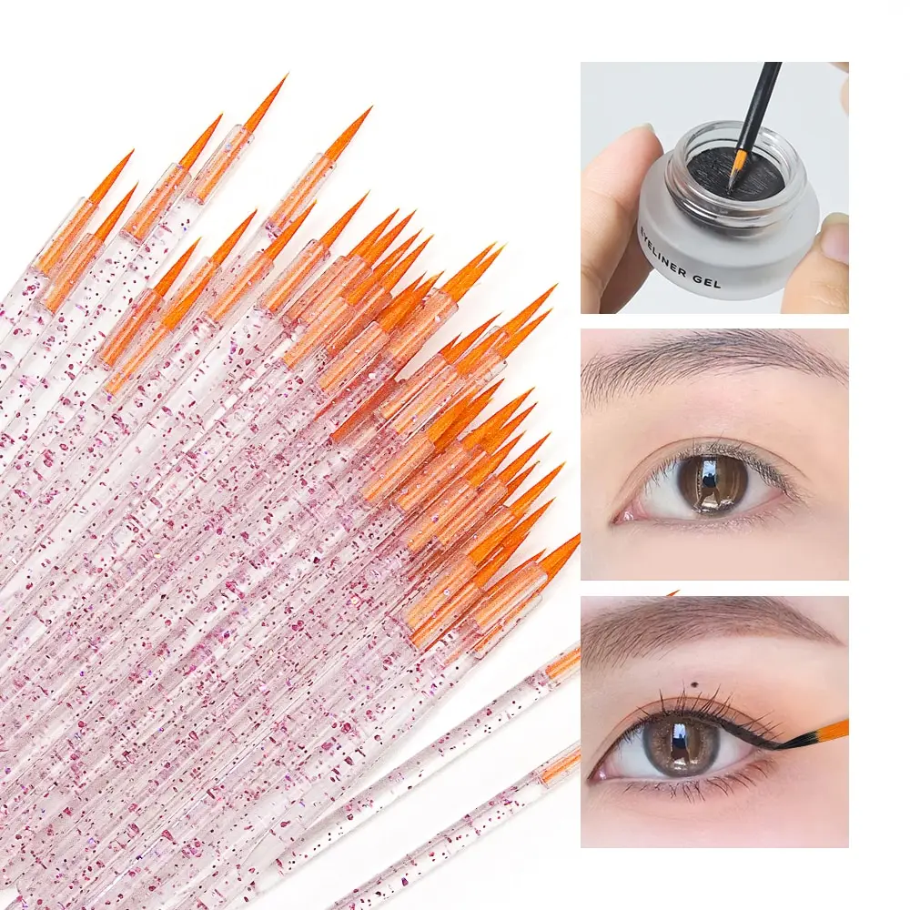 50 Stück Einweg Eyeliner Pinsel Eyeliner Zauberstab Applikator Eyeliner Professional Pinsel