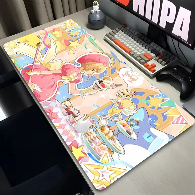 Mouse Pad C-card Captor Sakura Laptop Anime Extended Desktop Mat Computer Gamer HD Mousepad PC Gaming Accessories Keyboard Pad