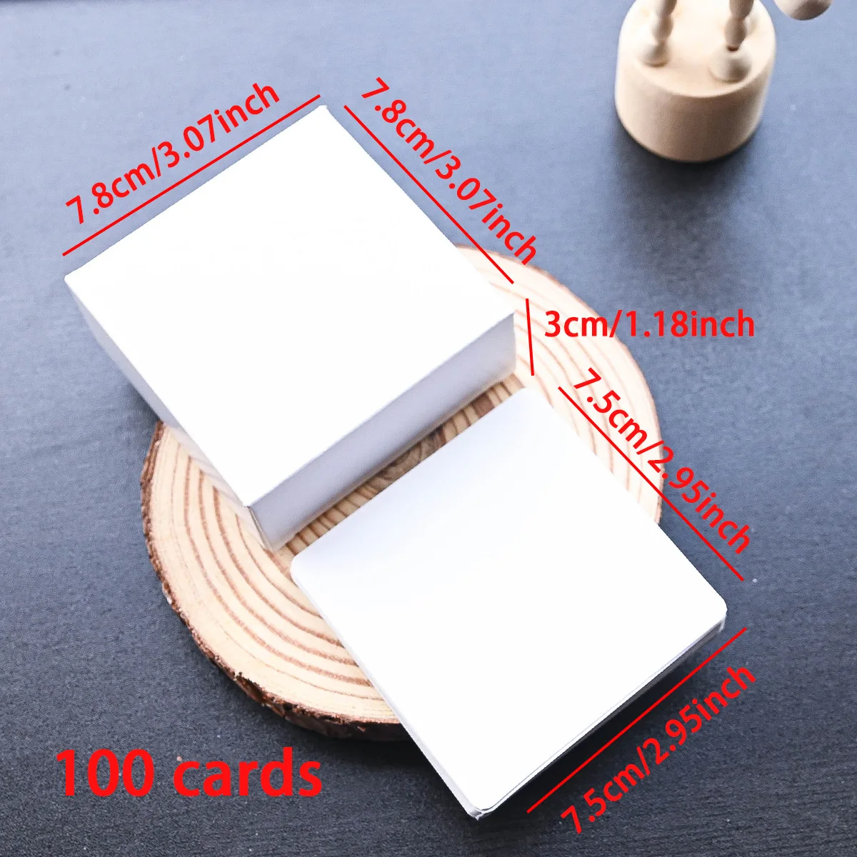 100pcs Retro Double Sided Blank Kraft Paper Card Word Card Note Message Card DIY Postcard Gift Greeting Invitation Card