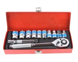 37pcs Carbon Wrench Set Steel Mirror Socket Combination Set Durable Ratchet Combination Tool Auto Repair Tool Accessory